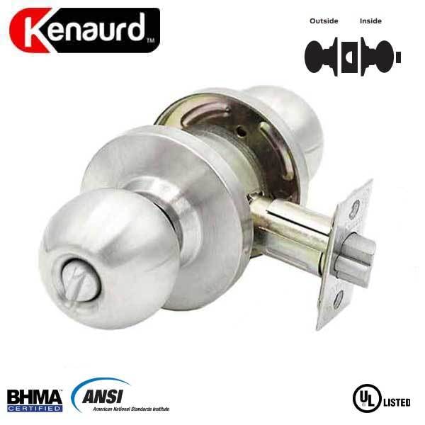 Kenaurd Kenaurd:Privacy Door Knob Grade 2 - Silver KCDK01-SS-PR - main
